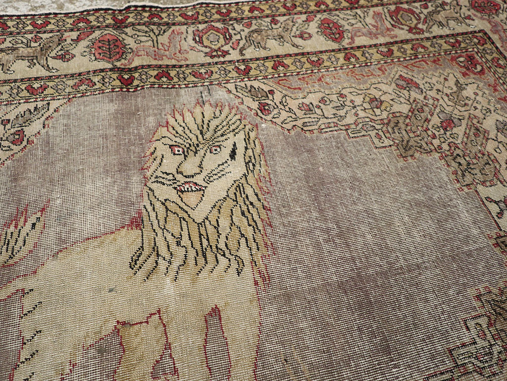 Vintage Turkish Sivas Pictorial Rug, No.15956 - Gsblank