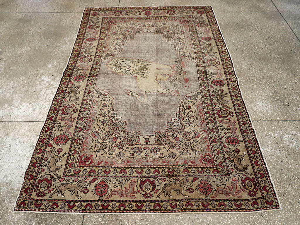 Vintage Turkish Sivas Pictorial Rug, No.15956 - Gsblank