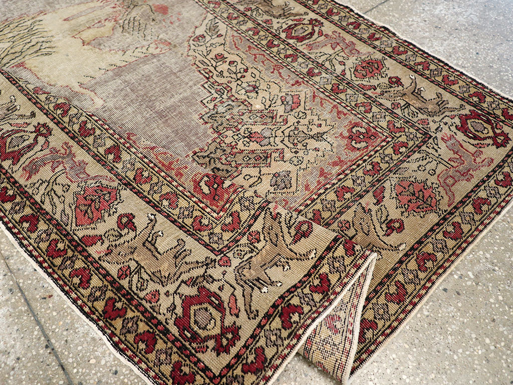 Vintage Turkish Sivas Pictorial Rug, No.15956 - Gsblank