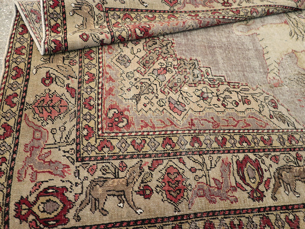 Vintage Turkish Sivas Pictorial Rug, No.15956 - Gsblank