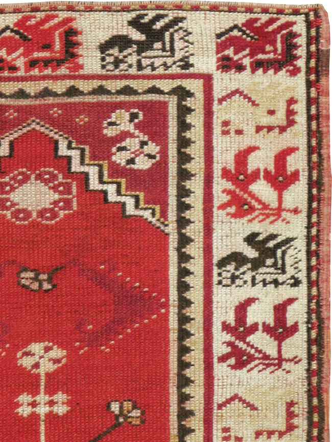 Vintage Turkish Oushak Throw Rug, No.16010 - Gsblank