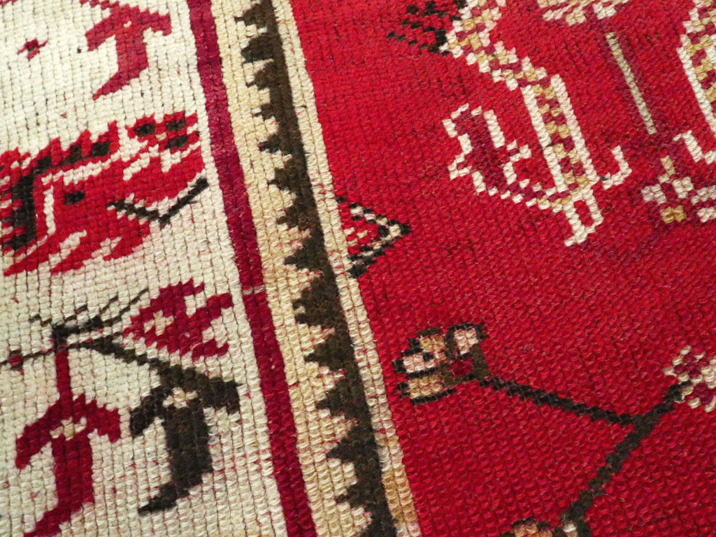 Vintage Turkish Oushak Throw Rug, No.16010 - Gsblank