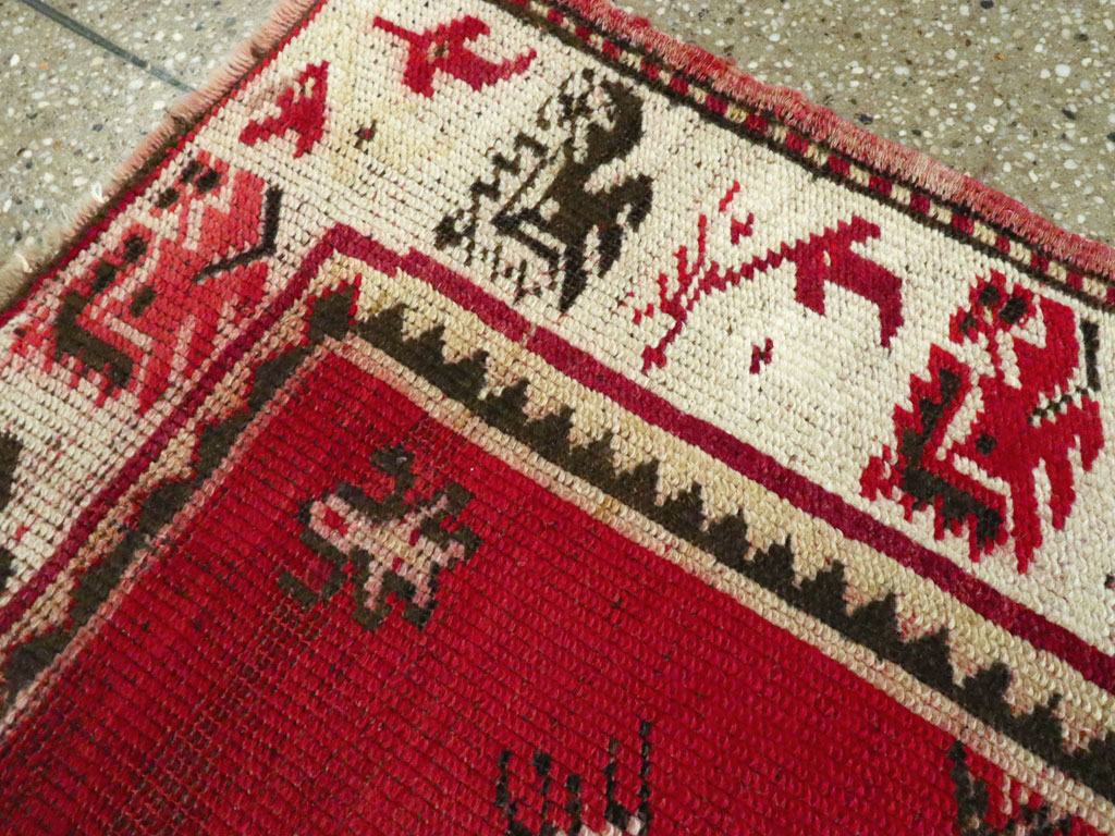 Vintage Turkish Oushak Throw Rug, No.16010 - Gsblank