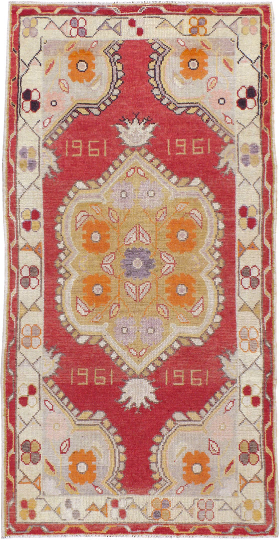 Vintage Turkish Oushak Rug, No.16019 - Gsblank