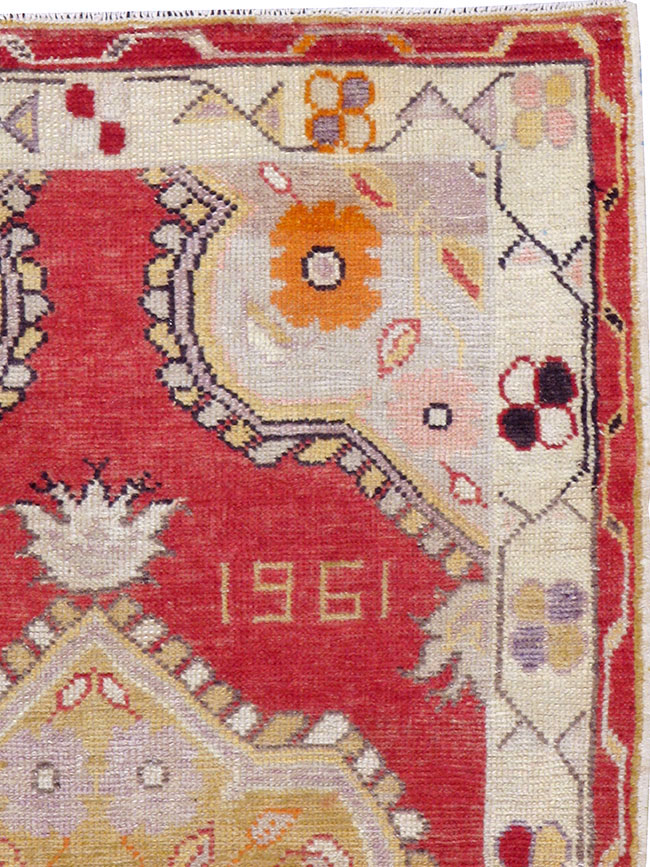 Vintage Turkish Oushak Rug, No.16019 - Gsblank