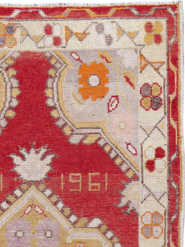 Vintage Turkish Oushak Rug, No.16019 - Gsblank