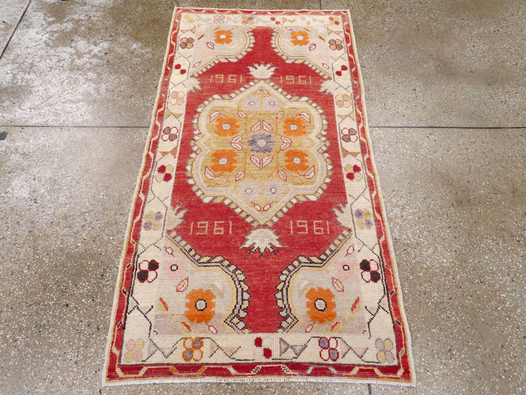 Vintage Turkish Oushak Rug, No.16019 - Gsblank