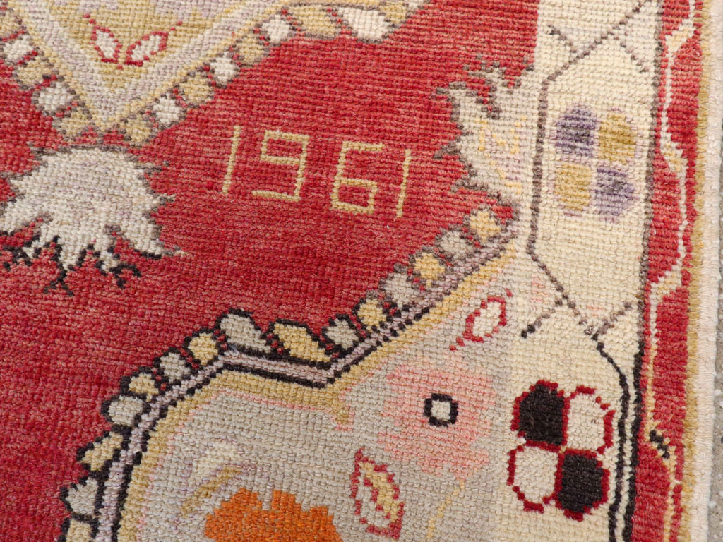 Vintage Turkish Oushak Rug, No.16019 - Gsblank