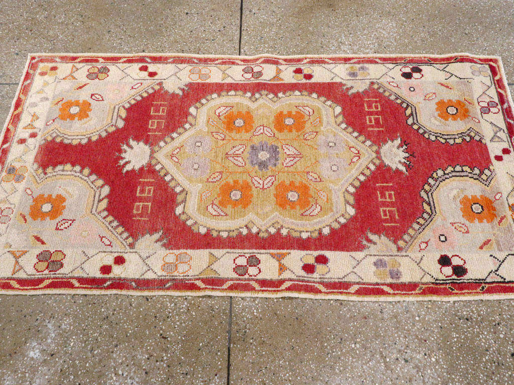 Vintage Turkish Oushak Rug, No.16019 - Gsblank