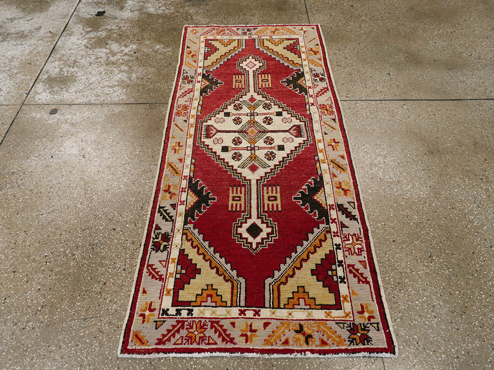 Vintage Turkish Oushak Rug, No.16020 - Gsblank
