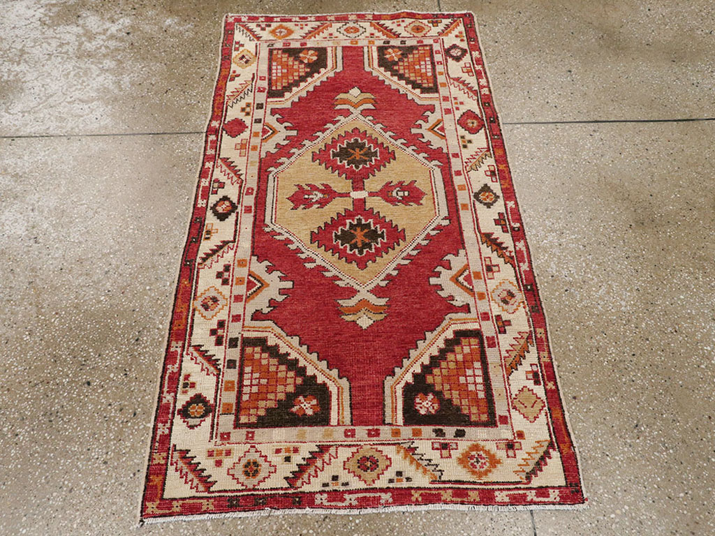 Vintage Turkish Oushak Rug, No.16021 - Gsblank