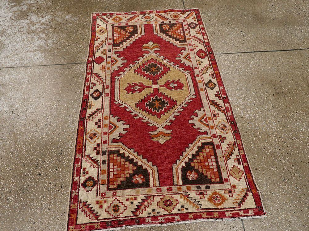 Vintage Turkish Oushak Rug, No.16021 - Gsblank