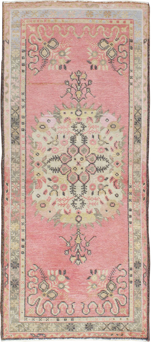 Vintage Turkish Oushak Rug, No.16023 - Gsblank