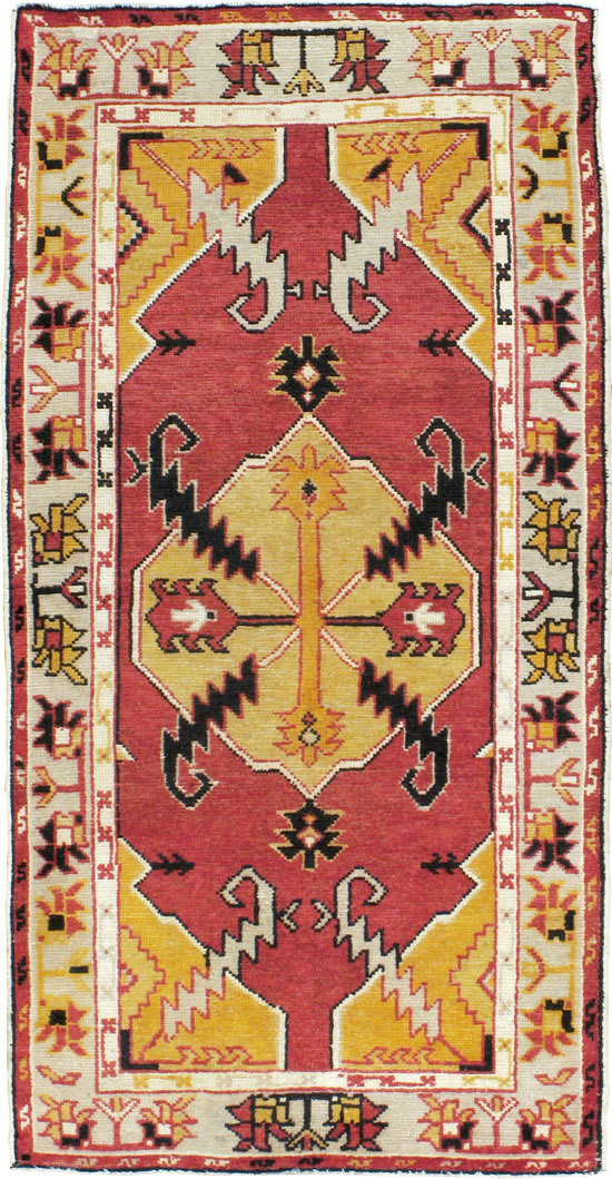 Vintage Turkish Oushak Rug, No.16024 - Gsblank