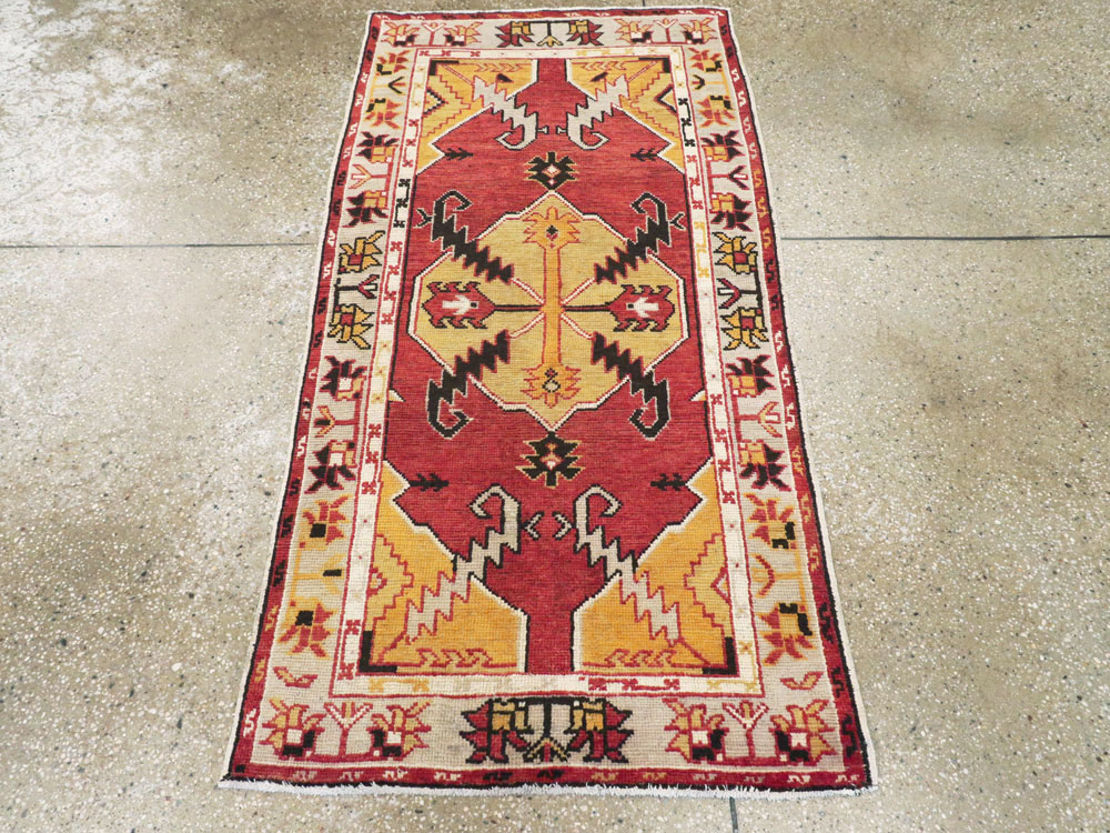 Vintage Turkish Oushak Rug, No.16024 - Gsblank