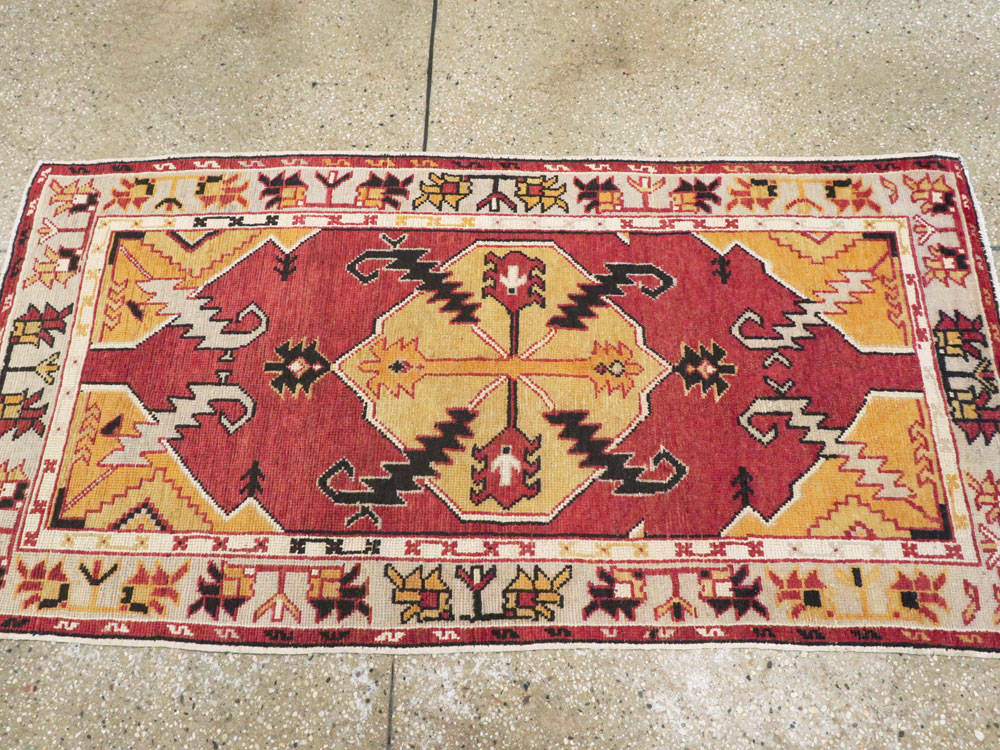 Vintage Turkish Oushak Rug, No.16024 - Gsblank