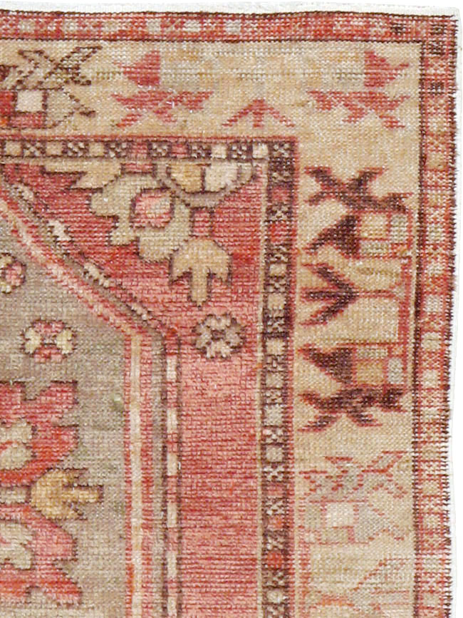 Vintage Turkish Oushak Throw Rug, No.16025 - Gsblank