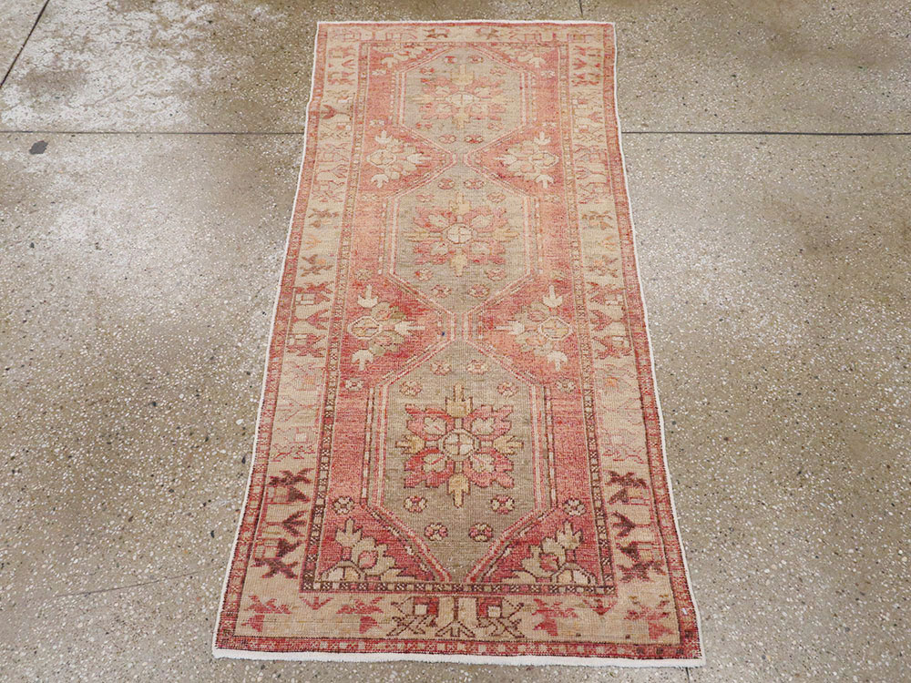 Vintage Turkish Oushak Throw Rug, No.16025 - Gsblank