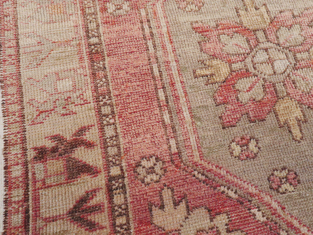 Vintage Turkish Oushak Throw Rug, No.16025 - Gsblank
