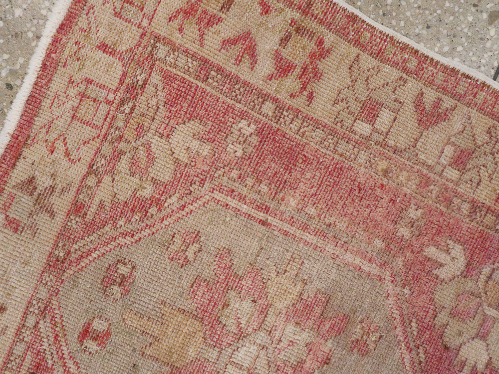 Vintage Turkish Oushak Throw Rug, No.16025 - Gsblank