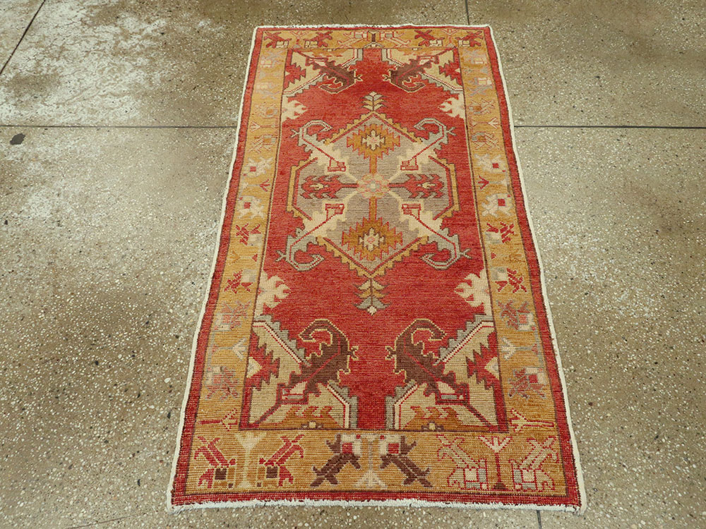 Vintage Turkish Oushak Rug, No.16031 - Gsblank