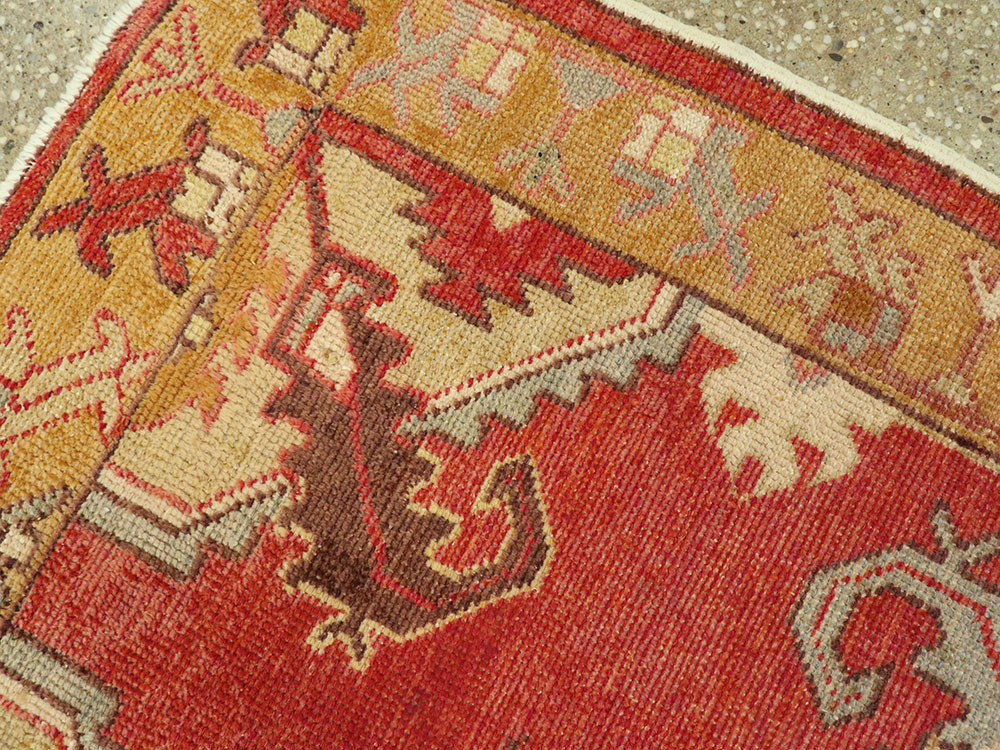 Vintage Turkish Oushak Rug, No.16031 - Gsblank