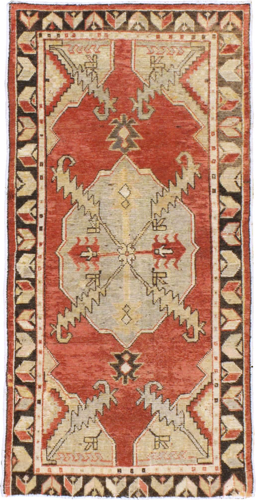 Vintage Turkish Oushak Rug, No.16037 - Gsblank