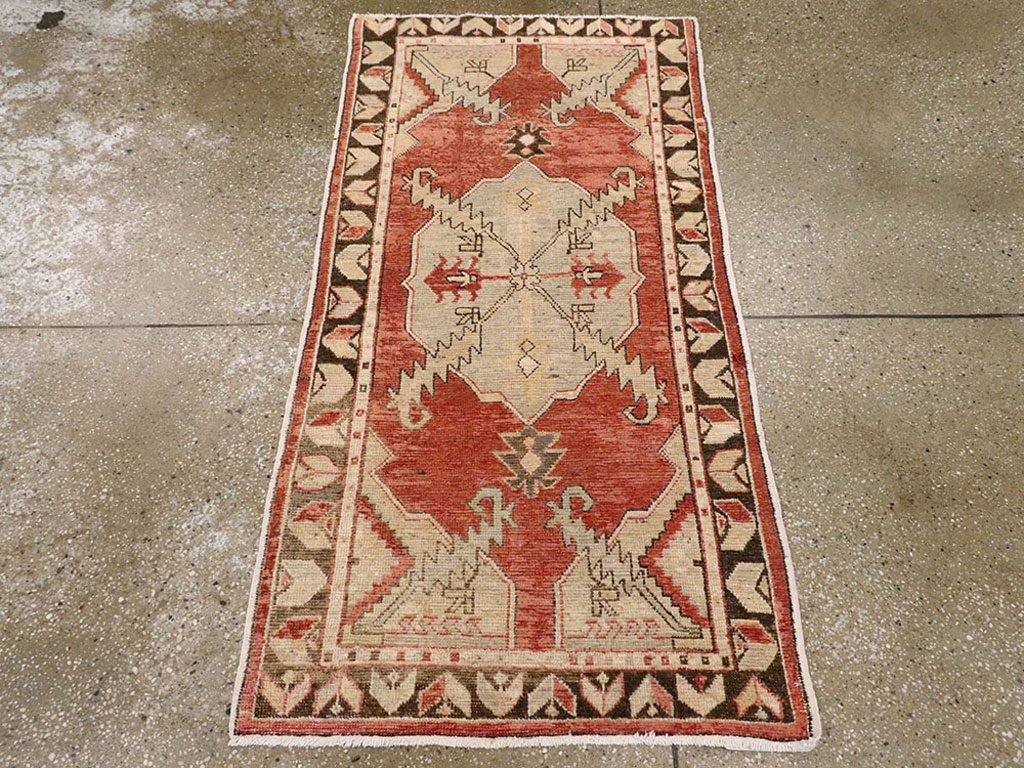 Vintage Turkish Oushak Rug, No.16037 - Gsblank