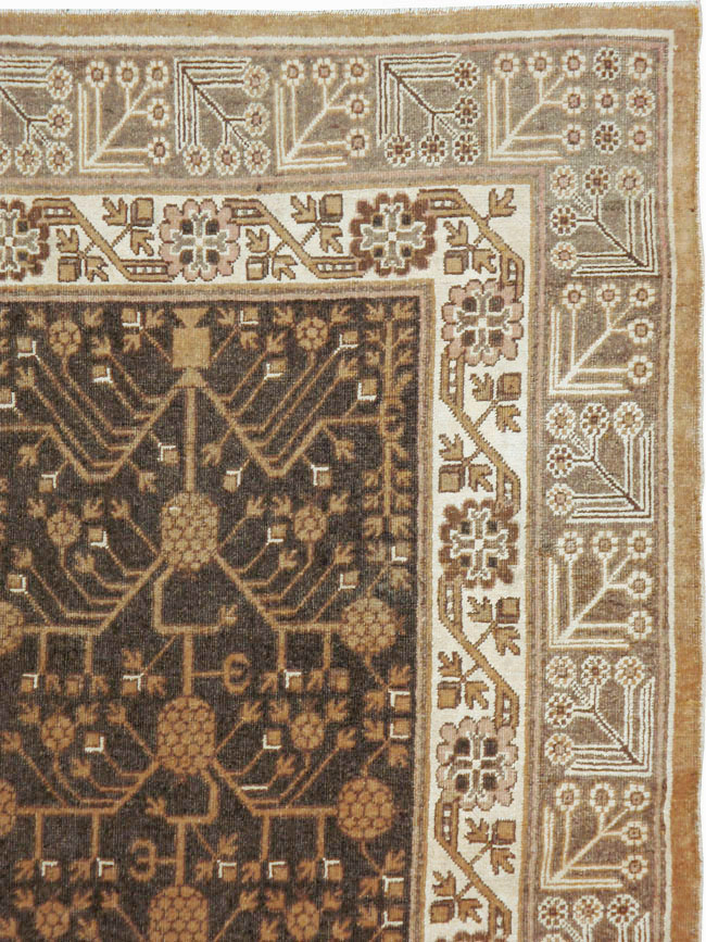Antique East Turkestan Khotan Carpet, No.16049 - Gsblank