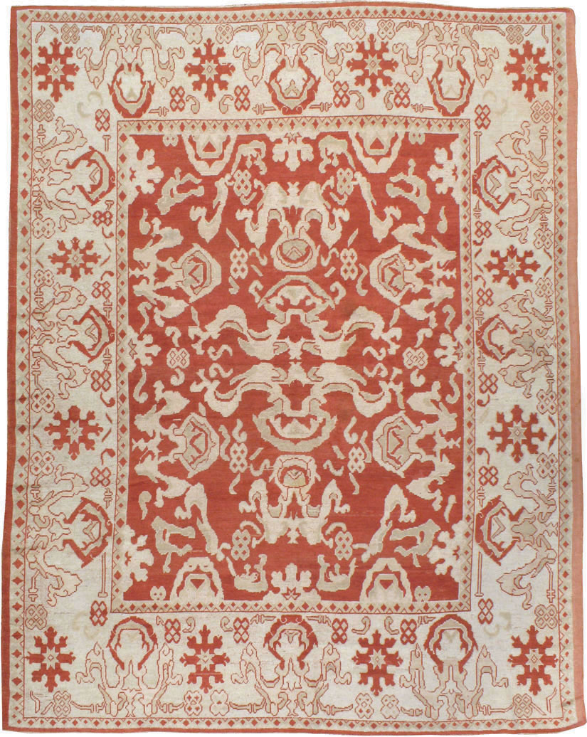 Antique Turkish Oushak Carpet, No.16084 - Gsblank