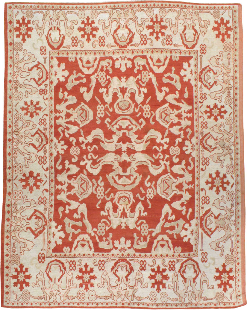 Antique Turkish Oushak Carpet, No.16084 - Gsblank