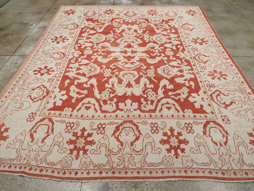 Antique Turkish Oushak Carpet, No.16084 - Gsblank
