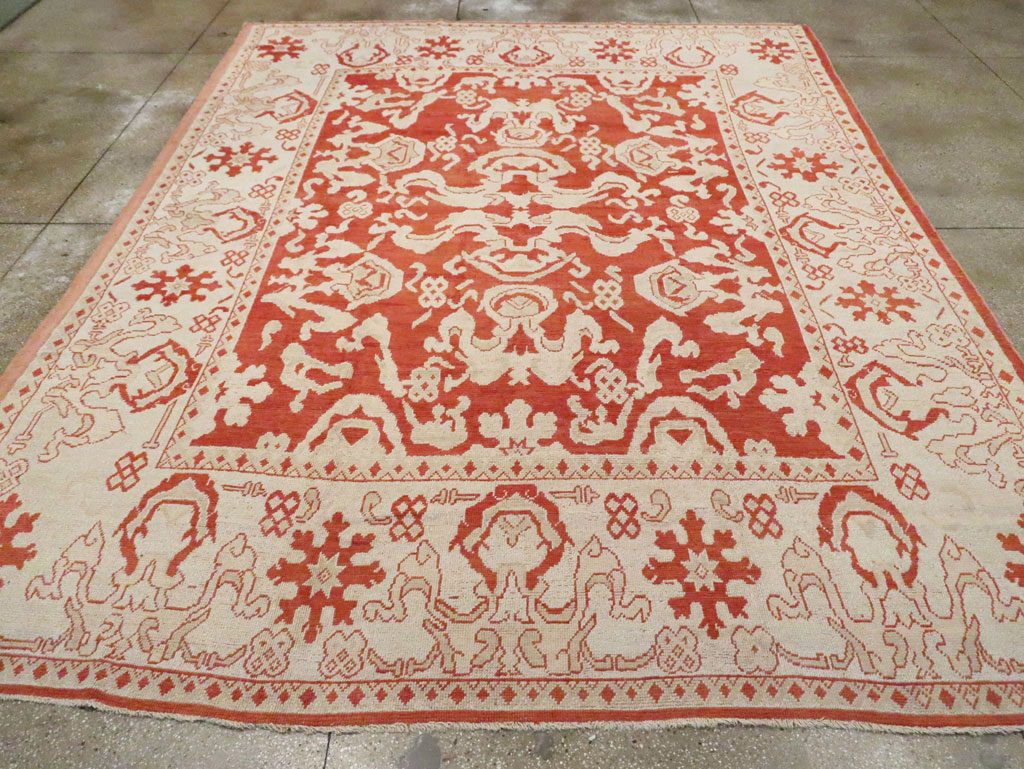 Antique Turkish Oushak Carpet, No.16084 - Gsblank