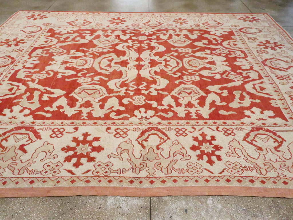 Antique Turkish Oushak Carpet, No.16084 - Gsblank