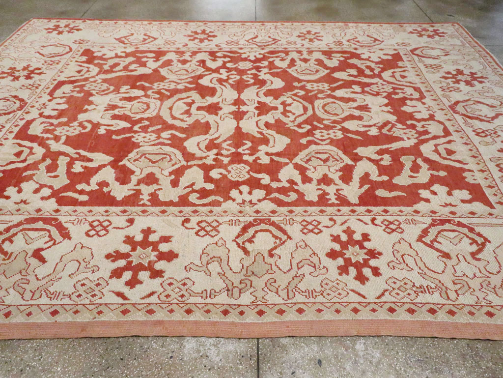 Antique Turkish Oushak Carpet, No.16084 - Gsblank