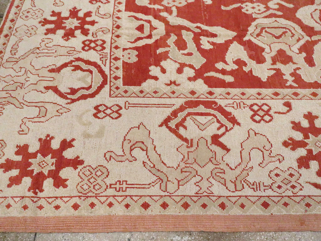 Antique Turkish Oushak Carpet, No.16084 - Gsblank