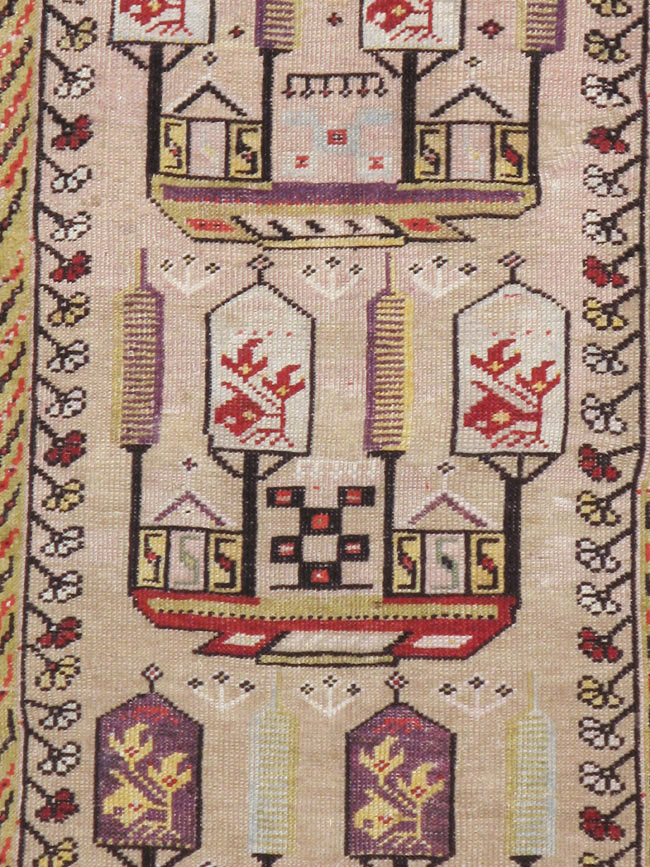 Antique Turkish Ghiordes Rug, No.16107 - Gsblank