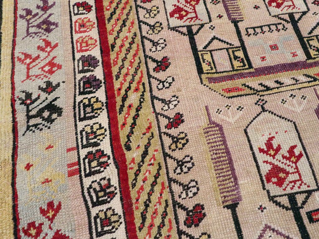 Antique Turkish Ghiordes Rug, No.16107 - Gsblank