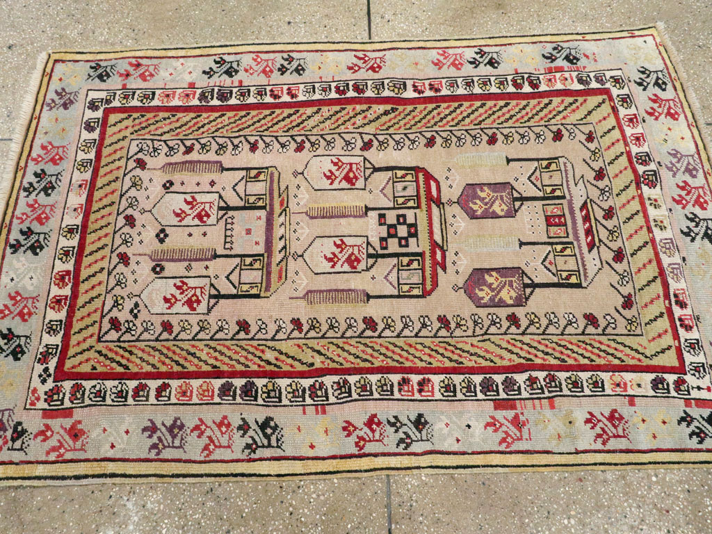 Antique Turkish Ghiordes Rug, No.16107 - Gsblank