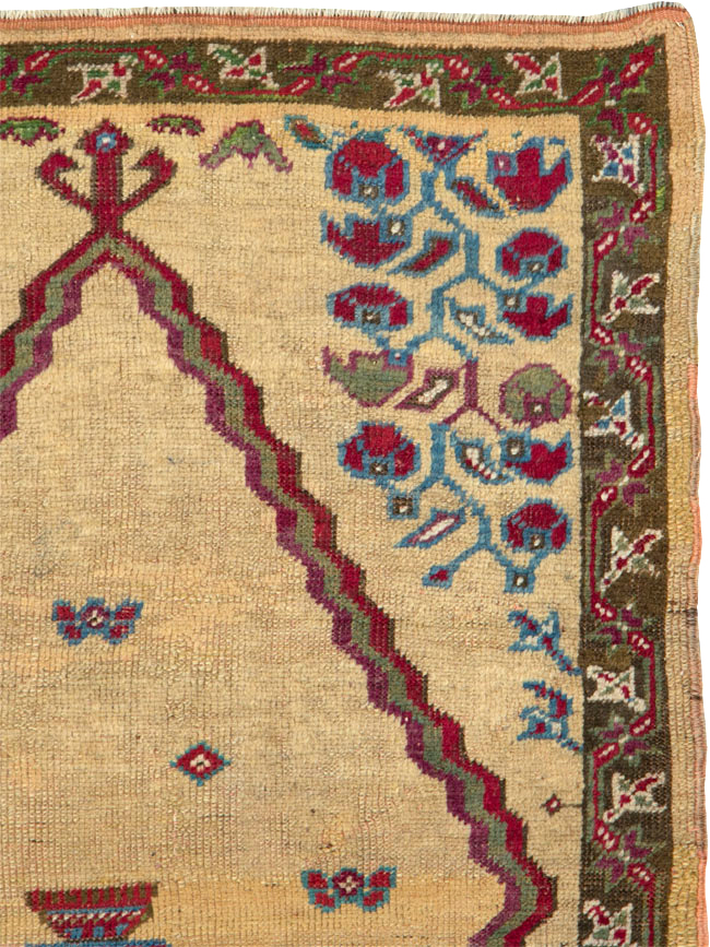Antique Turkish Ghiordes Prayer Rug, No.16108 - Gsblank