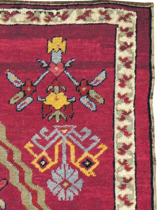 Antique Turkish Ghiordes Rug, No.16110 - Gsblank