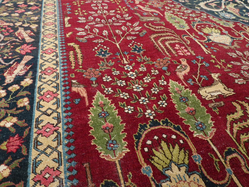 Antique Persian Tabriz Carpet, No.16120 - Gsblank