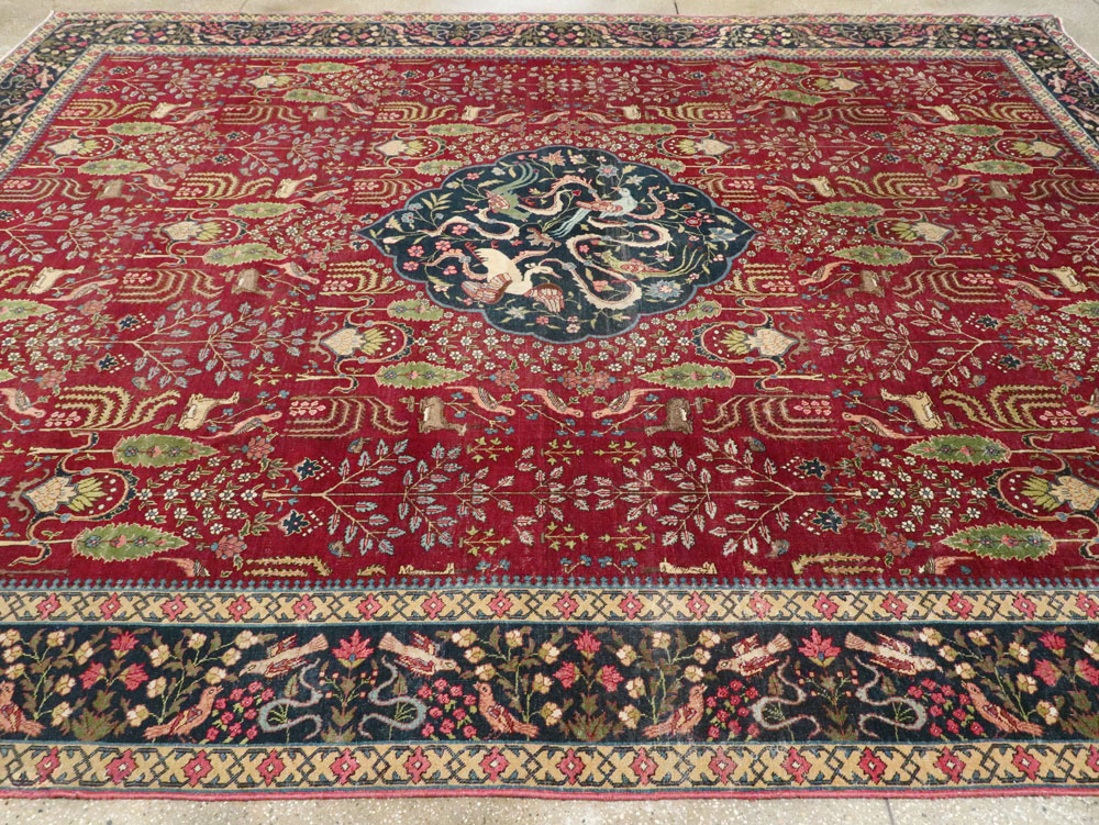 Antique Persian Tabriz Carpet, No.16120 - Gsblank