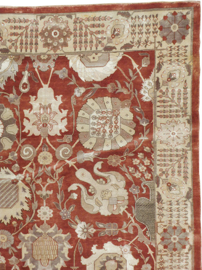 Vintage Persian Tabriz Carpet, No.16132 - Gsblank