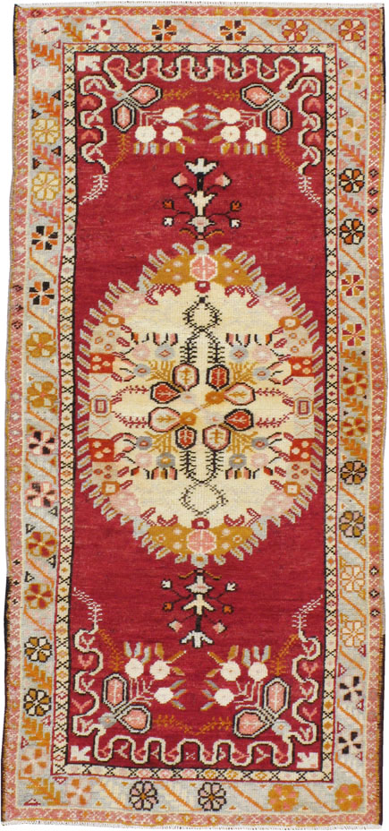 Vintage Turkish Oushak Rug, No.16198 - Gsblank