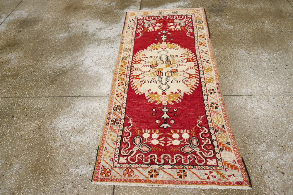 Vintage Turkish Oushak Rug, No.16198 - Gsblank
