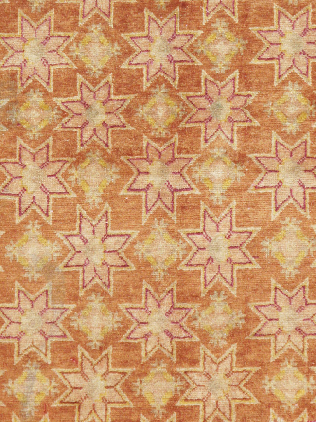 Vintage East Turkestan Samarkand Accent Rug, No.16219 - Gsblank