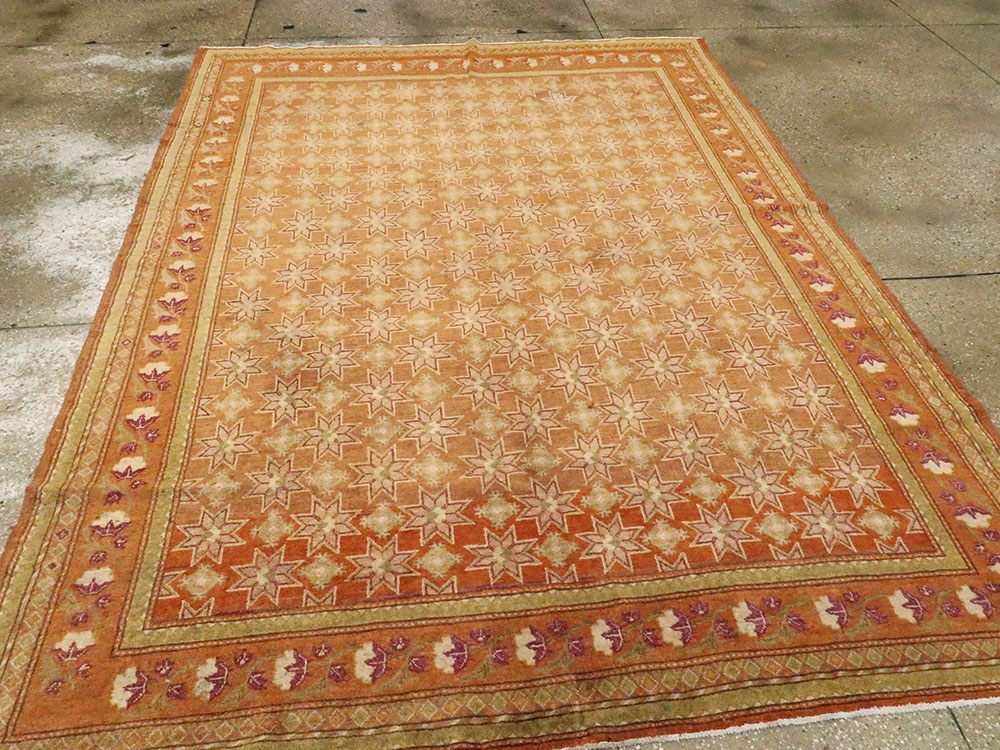 Vintage East Turkestan Samarkand Accent Rug, No.16219 - Gsblank