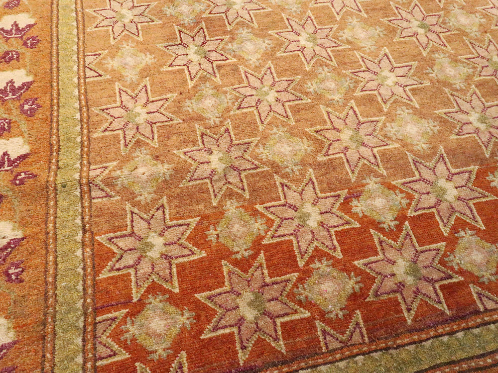 Vintage East Turkestan Samarkand Accent Rug, No.16219 - Gsblank