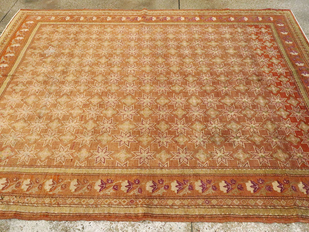 Vintage East Turkestan Samarkand Accent Rug, No.16219 - Gsblank